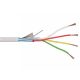 Riasztókábel (Li-Y(St)Y) 4x0,22 mm2 fehér sodrott réz PVC szigetelésű 300V kábel