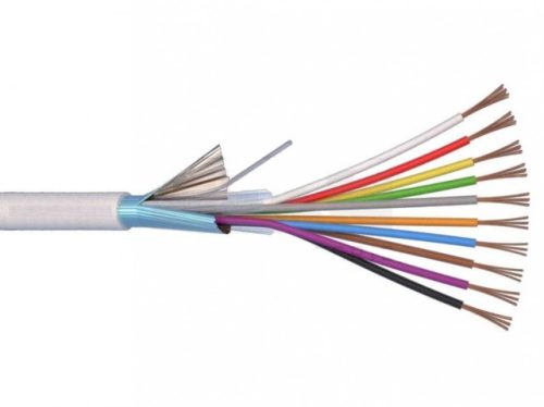 Riasztókábel (Li-Y(St)Y) 10x0,22 mm2 fehér sodrott réz PVC szigetelésű 300V kábel