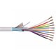 Riasztókábel (Li-XY(St)Y) 2x0,5+6x0,22 mm2 fehér sodrott réz PVC szigetelésű 300V kábel