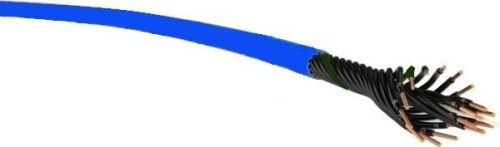YSLY-OZ EB (árnyékolatlan gyújtószikramentes vezérlő ) 18x1 mm2 kék sodrott réz PVC szigetelésű 300/500V kábel