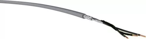 YSLCY-OZ 3x1,5 mm2 árnyékolt vezérlő kábel szürke PVC 300/500V