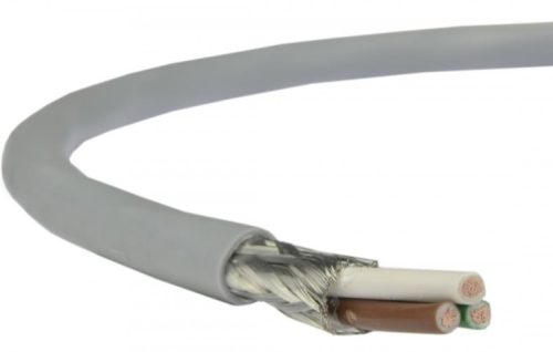 LiYCY (árnyékolt elektronikai) 3x1 mm2 szürke sodrott réz PVC szigetelésű 350V kábel