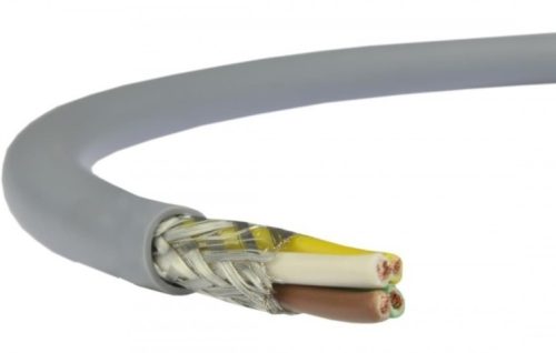 LiYCY (árnyékolt elektronikai) 4x1 mm2 8 fm kiszerelés, szürke sodrott réz PVC szigetelésű 350V kábel