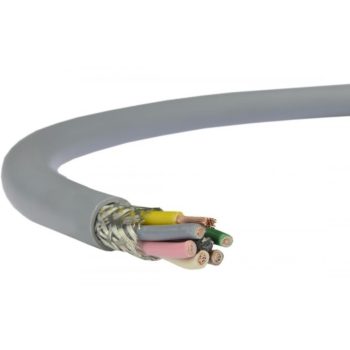   LiYCY (árnyékolt elektronikai) 5x0,5 mm2 szürke sodrott réz PVC szigetelésű 350V kábel