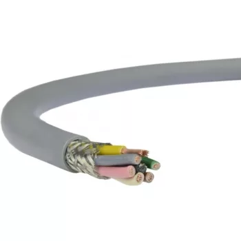LiYCY 5x1,5 mm2 árnyékolt elektronikai kábel - szürke PVC 350V