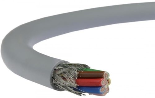 LiYCY (árnyékolt elektronikai) 6x0,14 mm2 szürke sodrott réz PVC szigetelésű 350V kábel