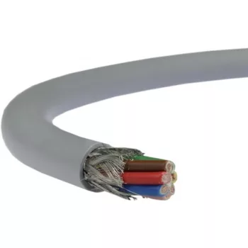 LiYCY 7x0,34 mm2 árnyékolt elektronikai kábel - szürke PVC 350V