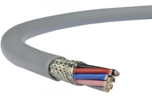 LiYCY (árnyékolt elektronikai) 12x0,25 mm2 szürke sodrott réz PVC szigetelésű 350V kábel
