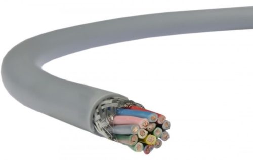 LiYCY (árnyékolt elektronikai) 14x0,34 mm2 szürke sodrott réz PVC szigetelésű 350V kábel
