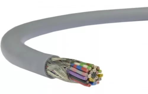 LiYCY 20x0,75 mm2 árnyékolt elektronikai kábel - szürke PVC 350V