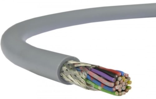 LiYCY (árnyékolt elektronikai) 24x0,14 mm2 szürke sodrott réz PVC szigetelésű 350V kábel
