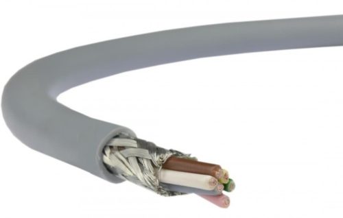 LiYCY (árnyékolt elektronikai) 3x2x0,5 mm2 szürke sodrott réz PVC szigetelésű 350V kábel