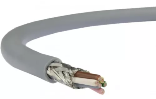LiYCY 3x2x1,5 mm2 árnyékolt elektronikai kábel - szürke PVC 350V