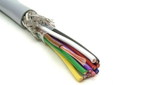 LiYCY (árnyékolt elektronikai) 5x2x0,5 mm2 szürke sodrott réz PVC szigetelésű 350V kábel