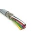 LiYCY (árnyékolt elektronikai) 6x2x0,14 mm2 szürke sodrott réz PVC szigetelésű 350V kábel