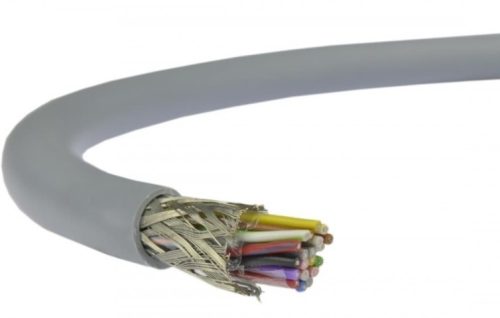 LiYCY (árnyékolt elektronikai) 10x2x0,14 mm2 szürke sodrott réz PVC szigetelésű 350V kábel