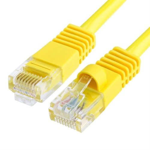 Szerelt patch kábel S/FTP Cat6 0,5 m LS0H SÁRGA