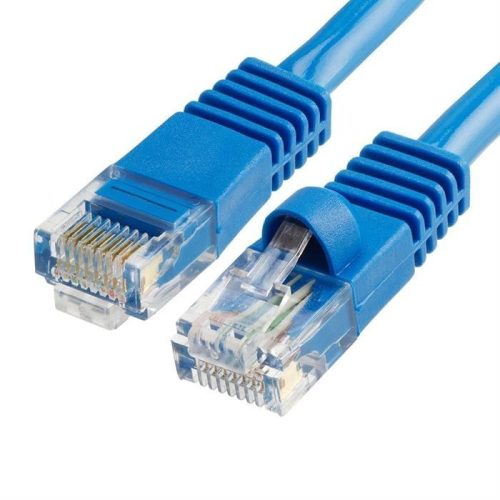 Szerelt patch kábel S/FTP Cat6 0,5 m LS0H KÉK