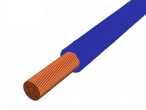 MCSKH (H05V-K) 1x0,5 mm2 Sötétkék RAL 5010 sodrott réz PVC szigetelésű 300/500V vezeték