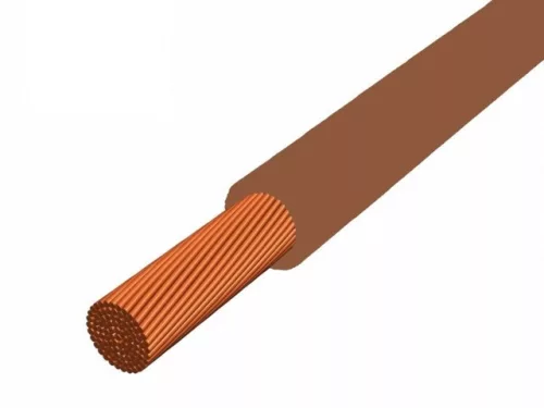 MKH (H07V-K) 1x10 mm2 vezeték - barna PVC szigetelésű - 1 fm - 450/750V