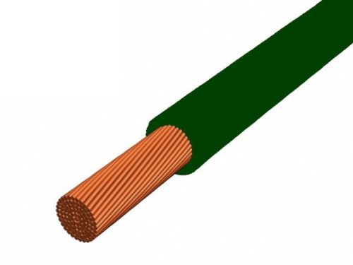 MKH (H07V-K) 1x1,5 mm2 zöld sodrott réz PVC szigetelésű 450/750V vezeték