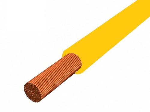 MCSKH (H05V-K) 1x1 mm2 sárga sodrott réz PVC szigetelésű 300/500V vezeték