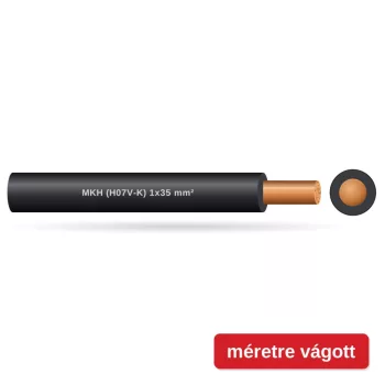 MKH (H07V-K) 1x35 mm2 vezeték - fekete PVC szigetelésű - 1 fm - 450/750V