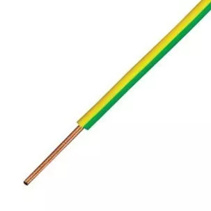 MCU (H07V-U) 1x6 mm² zöld/sárga tömör réz PVC szigetelésű vezeték – 450/750V