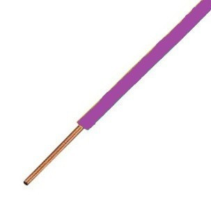 MCU (H07V-U) 1x6 mm² lila tömör réz PVC szigetelésű vezeték – 450/750V