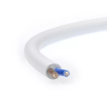 MT H03VV-F 2x0,75 mm² fehér PVC kábel – sodrott réz vezeték 300/300V