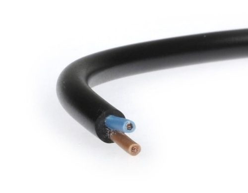 MT (H05VV-F) 2x2,5 mm2 fekete sodrott réz PVC szigetelésű 300/500V kábel