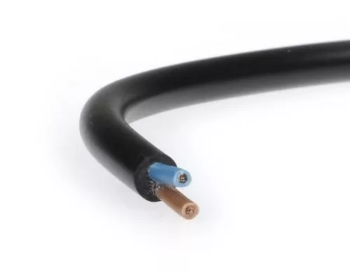 MT H05VV-F 2x2,5 mm² fekete PVC kábel – sodrott réz vezeték 300/500V