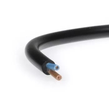 MT H05VV-F 2x1 mm² fekete PVC kábel – sodrott réz vezeték 300/500V