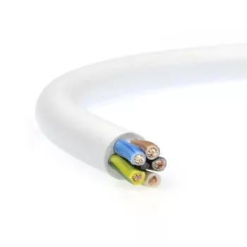 MT H05VV-F 5x0,75 mm² fehér PVC kábel 1m – sodrott réz vezeték 300/500V