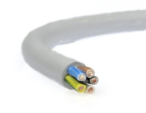 MT (H05VV-F) 5x1 mm2 szürke sodrott réz PVC szigetelésű 300/500V kábel