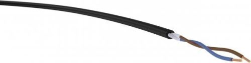 H05RR-F (GT gumikábel) 2x0,75 mm2 100 fm kiszerelés , fekete, sodrott, réz, extrudált EI 4 típusú (EPR)gumi-anyagkeverék szigetelésű, 300/500V-os kábel