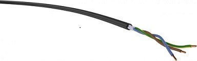 H05RR-F (GT gumikábel) 3x1,5 mm2 100 fm kiszerelés , fekete, sodrott, réz, extrudált EI 4 típusú (EPR)gumi-anyagkeverék szigetelésű, 300/500V-os kábel
