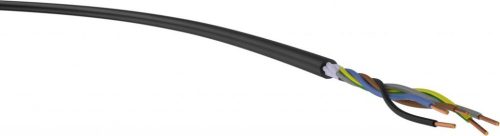 H05RR-F (GT gumikábel) 5x0,75 mm2 100 fm kiszerelés , fekete, sodrott, réz, extrudált EI 4 típusú (EPR)gumi-anyagkeverék szigetelésű, 300/500V-os kábel