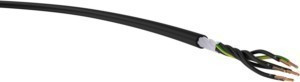 H07RN-F (GT gumikábel) 7x1,5 mm2, fekete, sodrott, réz, extrudált EI 4 típusú (EPR)gumi-anyagkeverék szigetelésű, 450/750V-os kábel