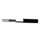 Erőátviteli / földkábel (NYY-O / E-YY-O) 2x2,5 mm2, fekete, tömör, réz, PVC szigetelésű, 0,6/1Kv-os kábel