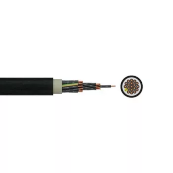 NYY-J (E-YY-J) 12x1,5 mm2 fekete tömör réz PVC szigetelésű 0,6/1Kv erőátviteli földkábel