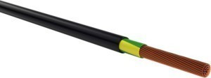 Erőátviteli / földkábel (NYY-J / E-YY-J) 1x4 mm2, fekete, tömör, réz, PVC szigetelésű, 0,6/1Kv-os kábel