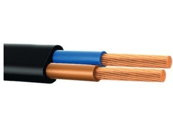 MTL (H03VVH2-F) 2x0,75 mm² fekete sodrott réz kábel 100 fm