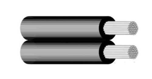 Légkábel kültérre, beltérre (NFA2X) 2x16 mm2, merev, árnyékolatlan, fekete, tömör, alumínium, XLPE szigetelésű, 0,6/1Kv-os kábel