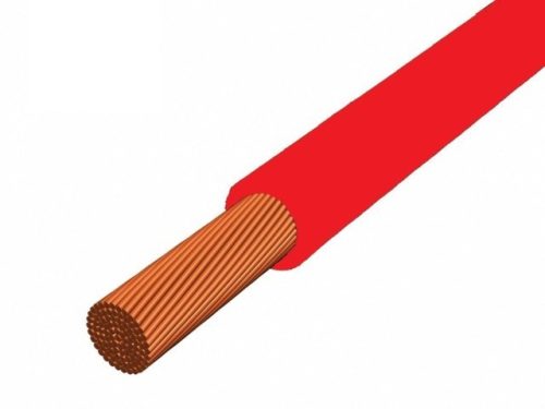 H07Z-K 1x2,5 mm2 piros 450/750V sodrott réz halogenmentés szigetelésű vezeték