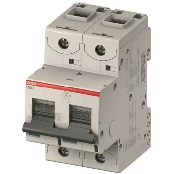   ABB S802S-UCB10 kismegszakító DC áramkörökhöz, 2P, 500V DC, 10A, UC-B karakterisztika, 50kA (ABB 2CCS862001R1105, S802SUCB10)
