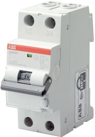 ABB 2CSR252140R1325 áramvédős kismegszakító (Kombi Fi-relé), 2P, B karakterisztika, 32A, 30mA, 6kA, A osztály (ABB DS202C B32 A30)