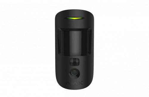 AJAX 10308.23.BL1 MotionCam Vezeték nélküli PIR mozgásérzékelő beépített színes kamerával 12 m PIR, max felbontás 640x480 fekete