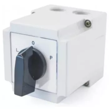   Apator 4G10-11-PK tokozott ipari irányváltó kapcsoló, 3 pólus 10A IP55 fekete karral