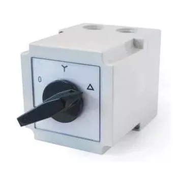   Apator 4G16-12-PK tokozott ipari csillag-delta kapcsoló, 3 pólus 16A IP55 fekete karral